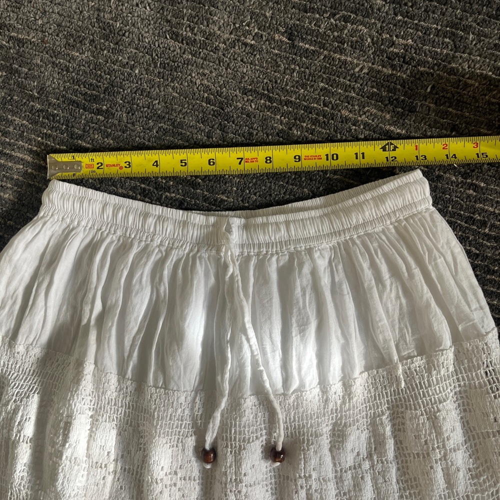 Boho White Maxi Skirt - Picture 6 of 6
